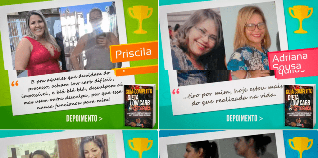 Antes e Depois Guia Dieta low carb & Cetogênica É confiável