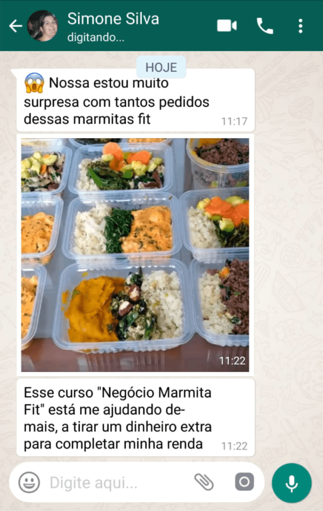 Negócio Marmita Fit Depoimento