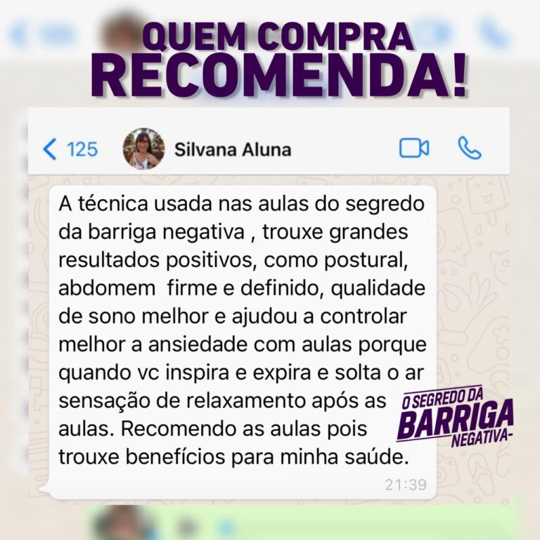 O segredo da Barriga Negativa