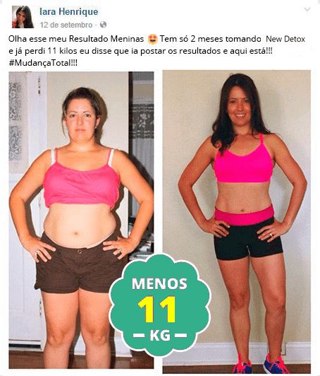 new detox antes e depois